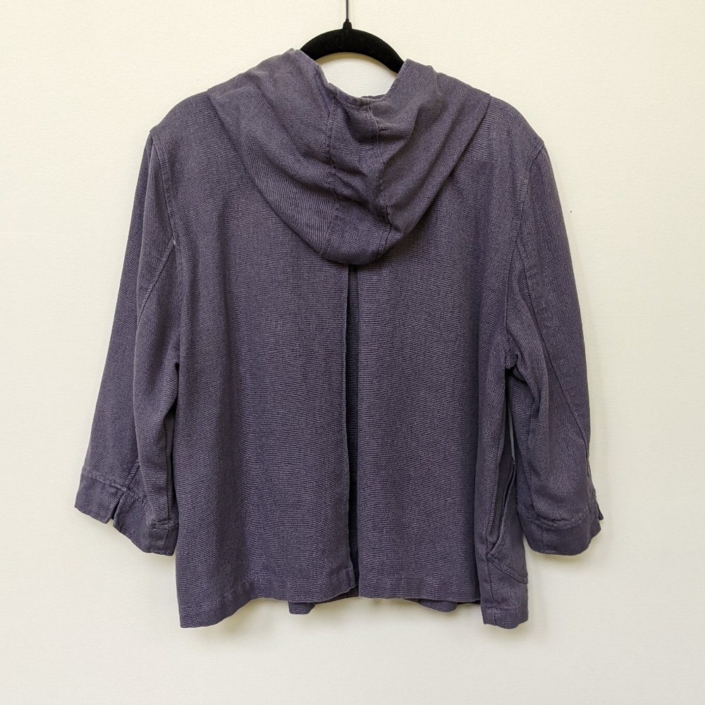 Coldwater Creek Purple Hooded Jacket - Picture 6 of 7